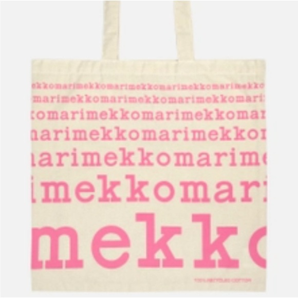 Marimekko Logo Tote Pink NWT - Picture 2 of 5